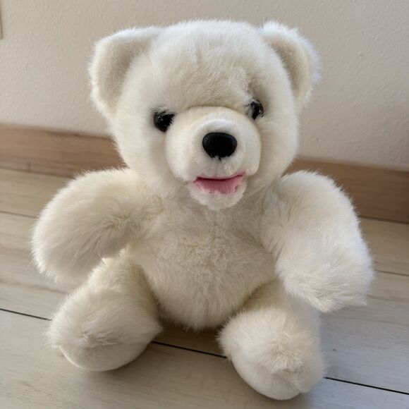 Vintage Mervyn’s Playful Pals Puppet White Puppy Dog Or Polar Bear - Picture 9 of 11